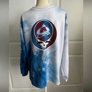 Colorado Avalanche 2024 Steal Your Face Grateful Dead Crewneck! Size Medium